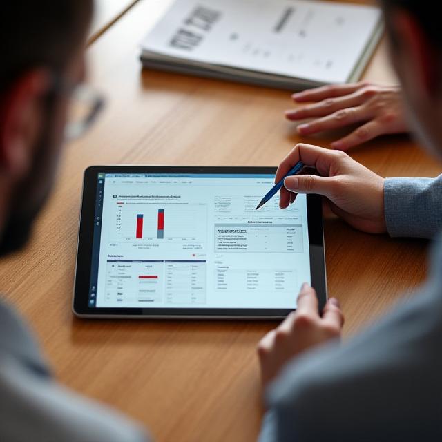 Close up of professional architectural consulting session